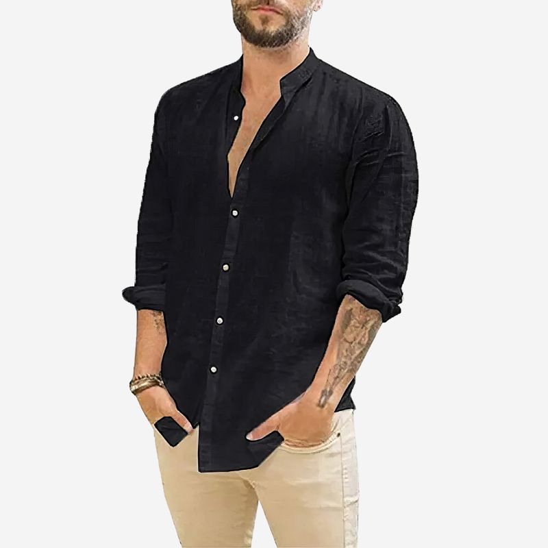 Franco | Relaxed & Breezy Long Sleeve Linen Shirt