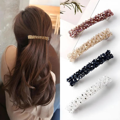 Glimmer Glam | Chic Crystal Hair Clips for Every Occasion