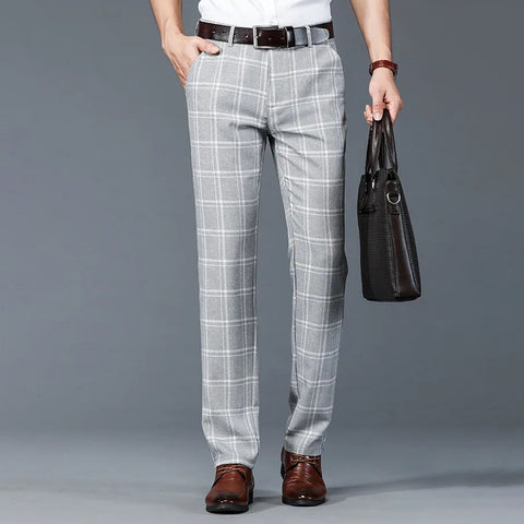 Leonardo | Elegant & Versatile Stretchable Plaid Pants