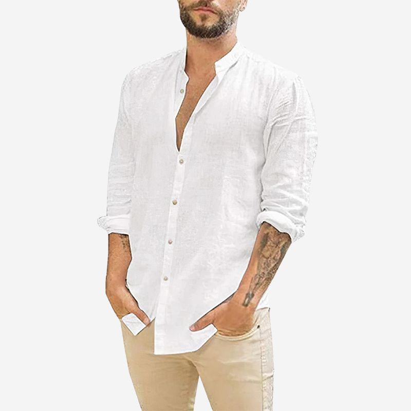 Franco | Relaxed & Breezy Long Sleeve Linen Shirt