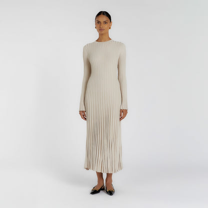 Leah | Tailored Knit Maxi Dress