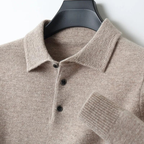 Clark | Merino Wool Polo Sweater