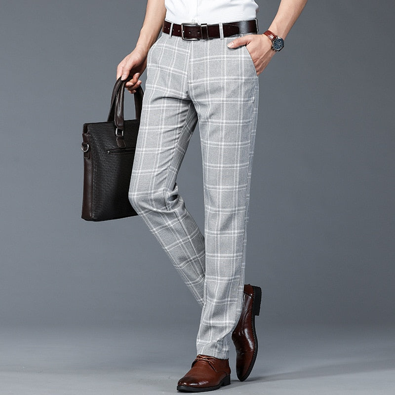 Leonardo | Elegant & Versatile Stretchable Plaid Pants