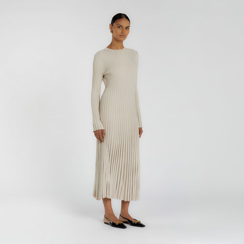 Leah | Tailored Knit Maxi Dress