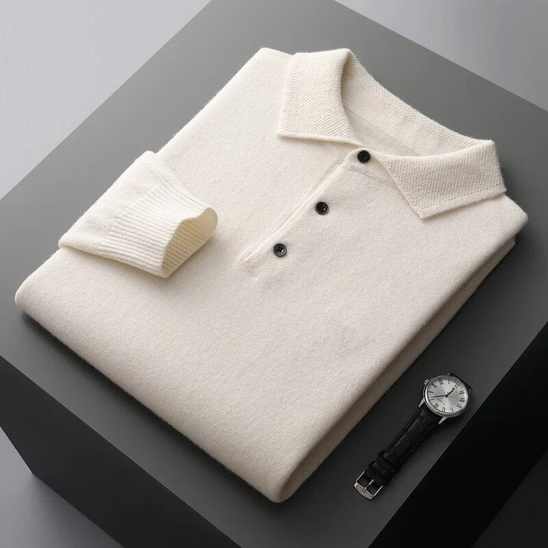 Clark | Merino Wool Polo Sweater