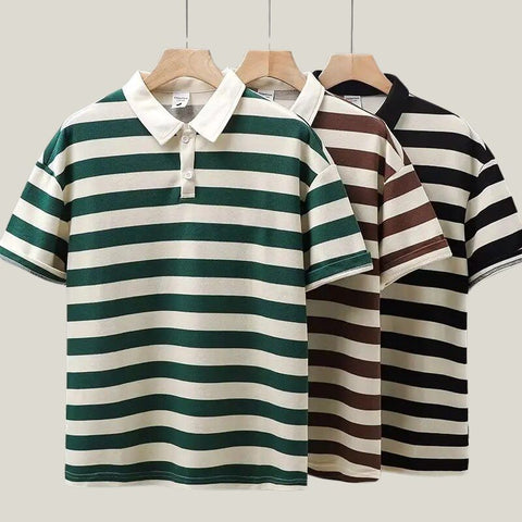 Scott | Classic & Breezy Striped Polo Shirt