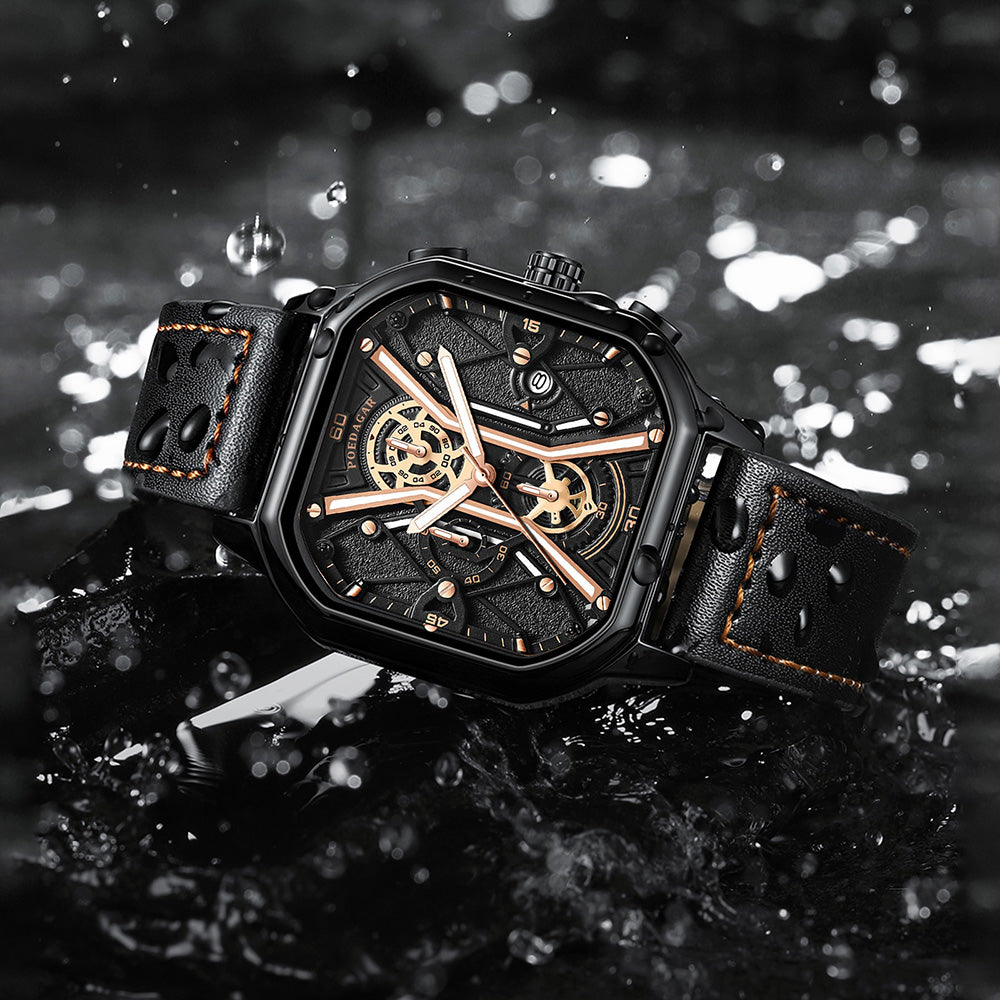 Chronograph Charm | Elegant & Waterproof Leather Watch