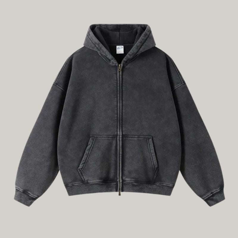 Aubrey | Cozy and Charming Vintage Zip Up Hoodie