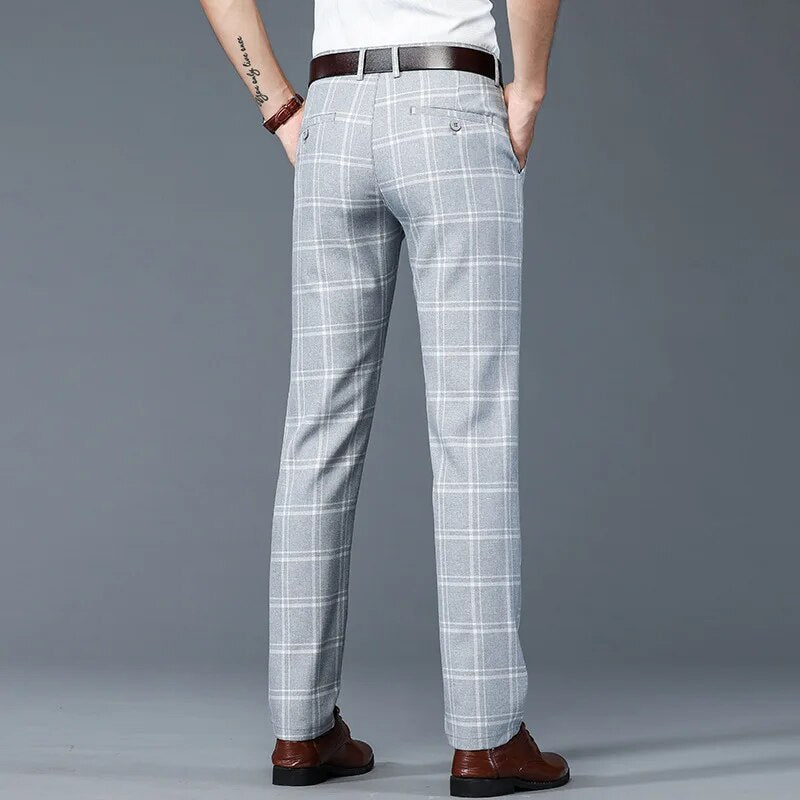 Leonardo | Elegant & Versatile Stretchable Plaid Pants