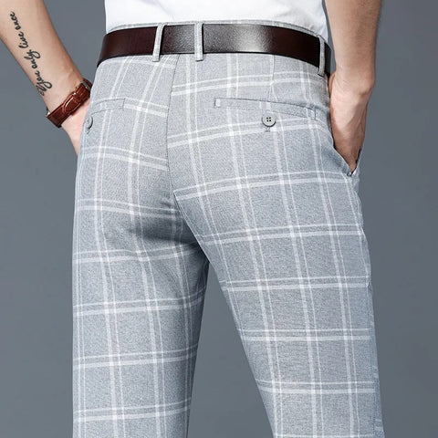 Leonardo | Elegant & Versatile Stretchable Plaid Pants