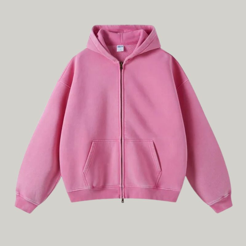 Aubrey | Cozy and Charming Vintage Zip Up Hoodie