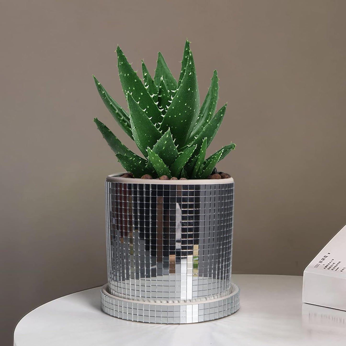 Sparkle Sprout | Lively & Light-Reflecting Disco Planter Pot