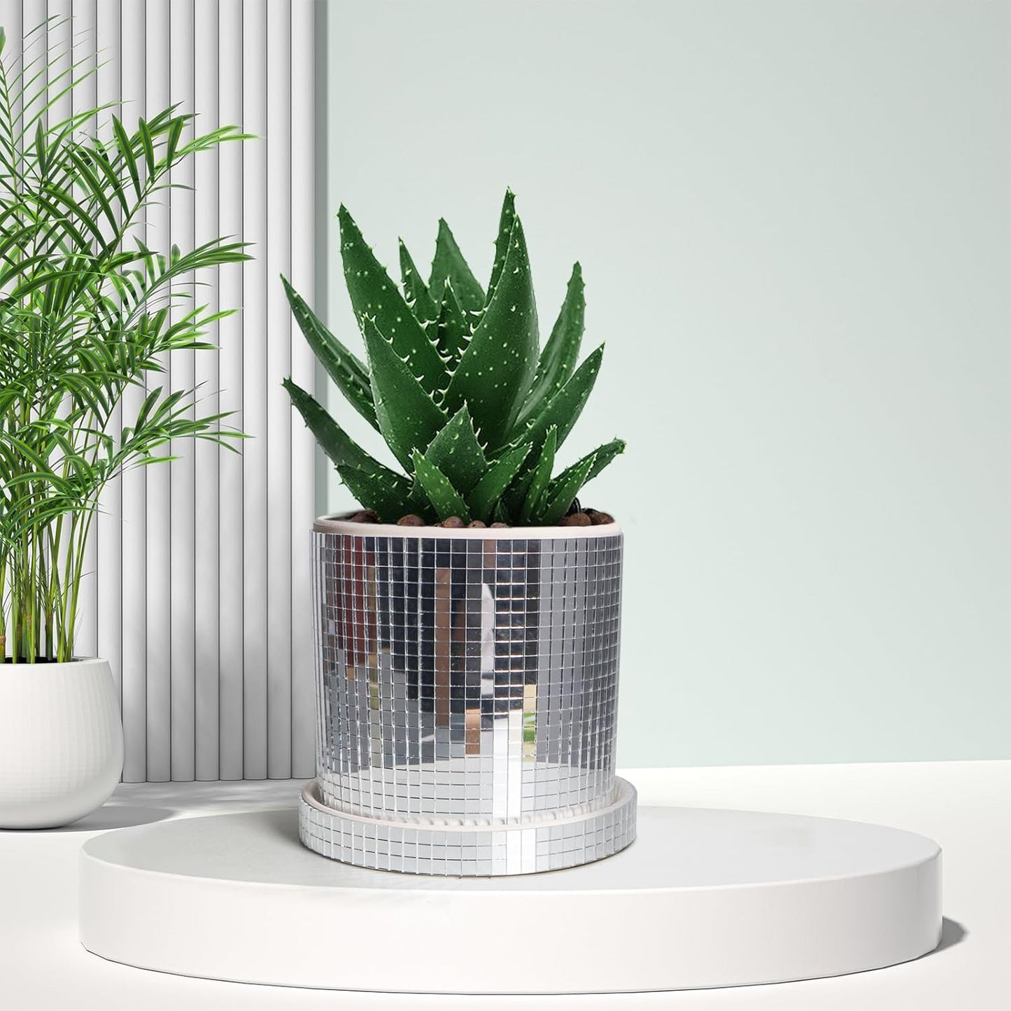 Sparkle Sprout | Lively & Light-Reflecting Disco Planter Pot