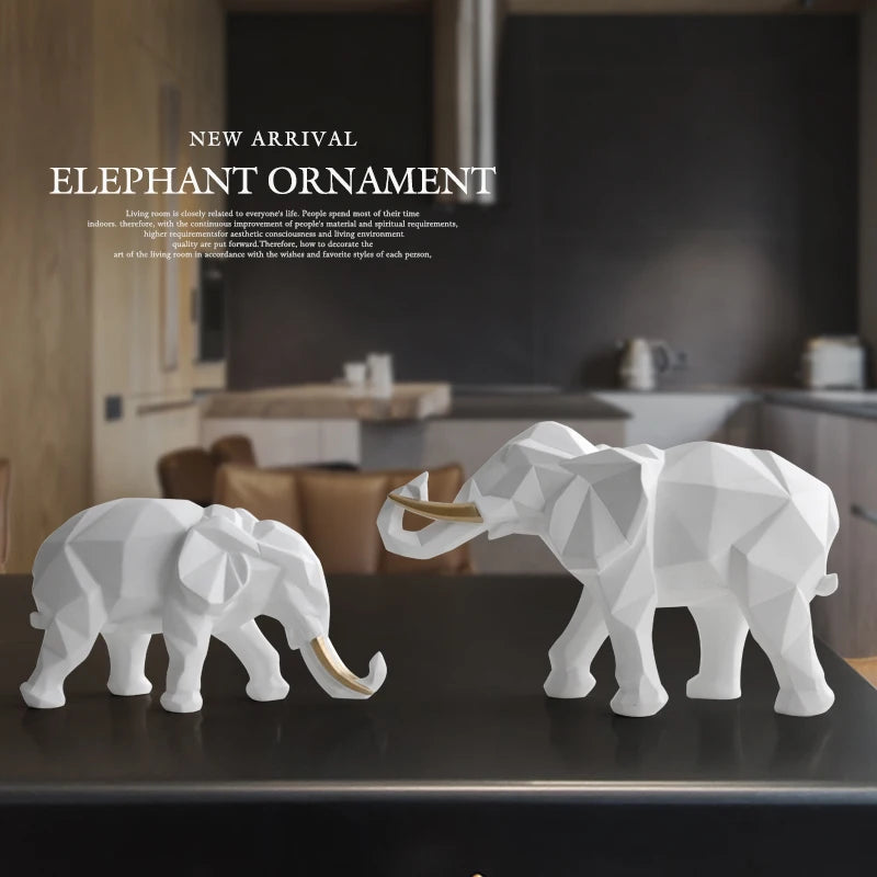 Dumbo | Resin Geometric Elephant Ornament