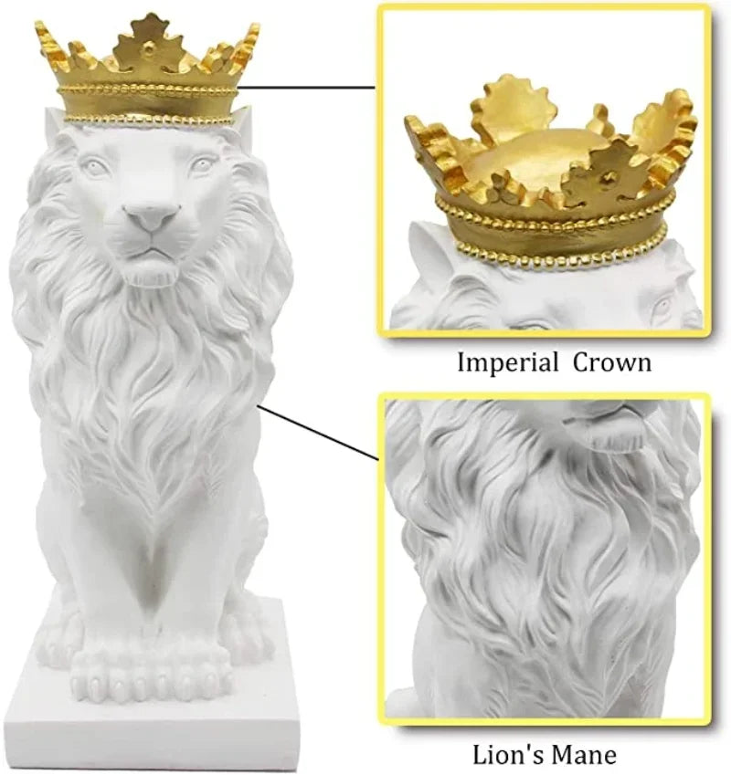 Leo | Resin Regal King Lion Statue