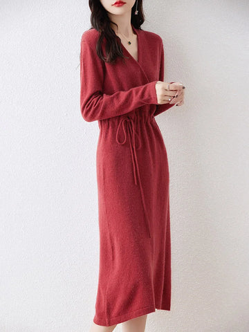 Sienna | Cozy Knit Wrap Dress