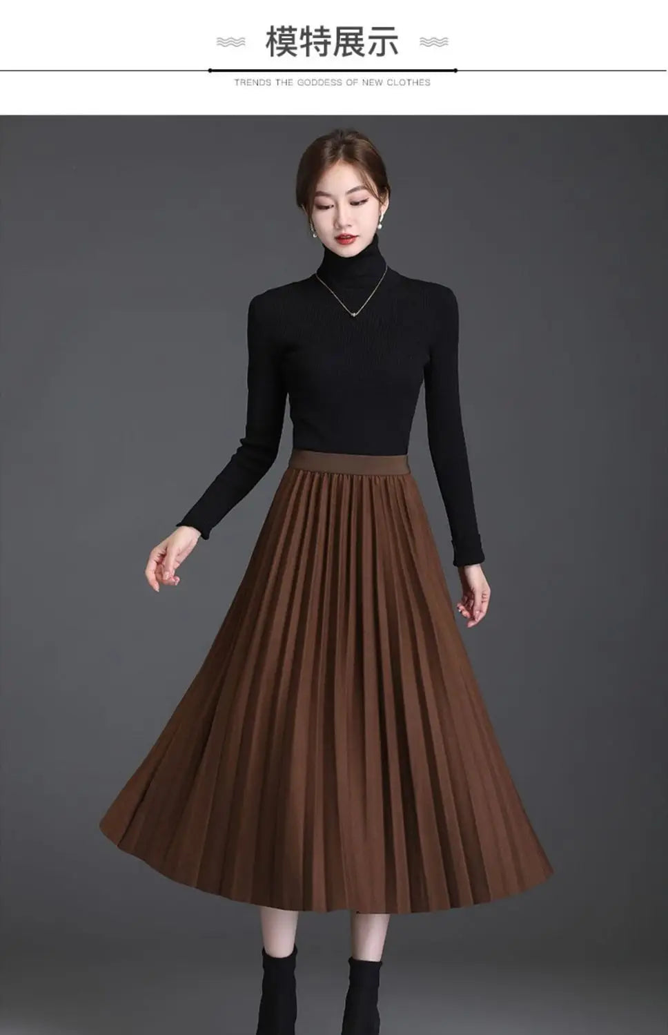 Claire | Chic Pleated Midi Skirt