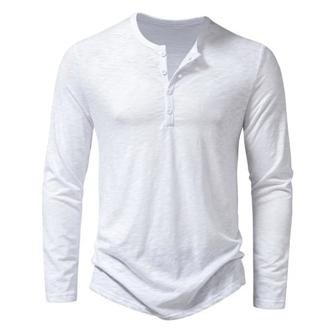 Men's Casual Long Sleeve Henley