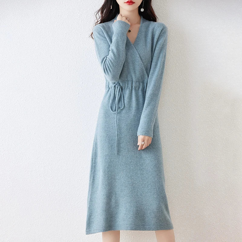 Sienna | Cozy Knit Wrap Dress