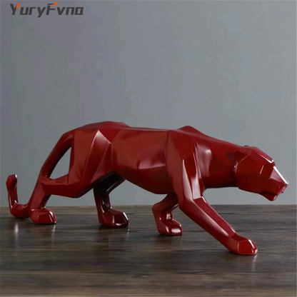 Panthera | Resin Geometric Panther Sculptures