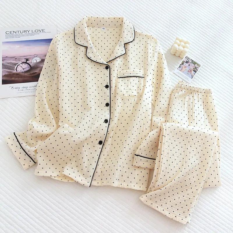 Ella | Cozy Polka Dot Pajama Set