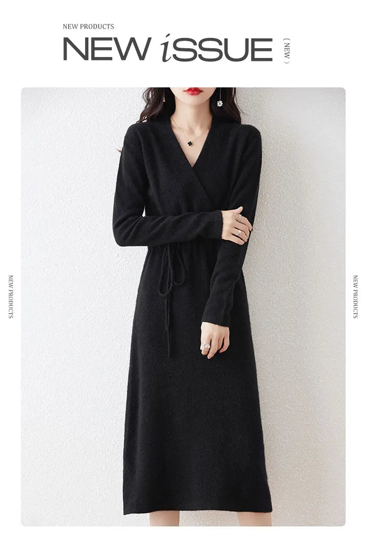 Sienna | Cozy Knit Wrap Dress