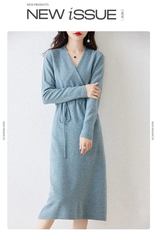 Sienna | Cozy Knit Wrap Dress