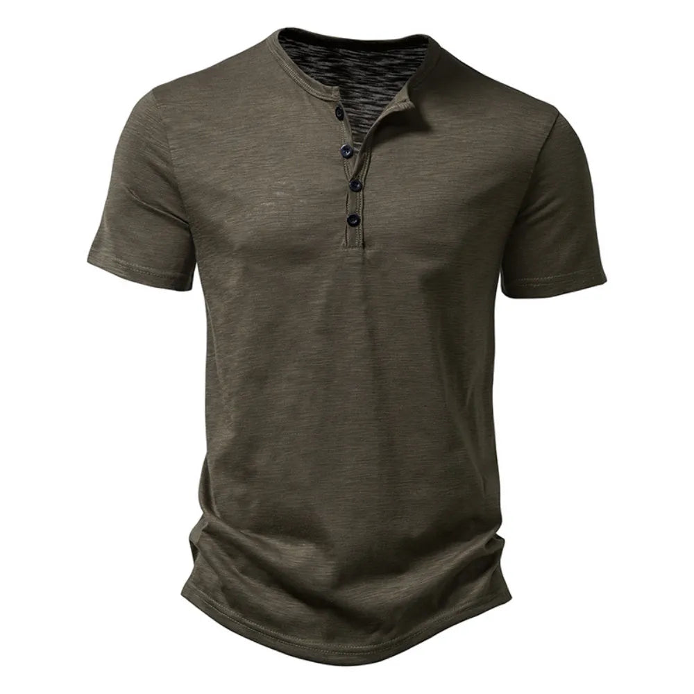 Men's Short Sleeve Henley