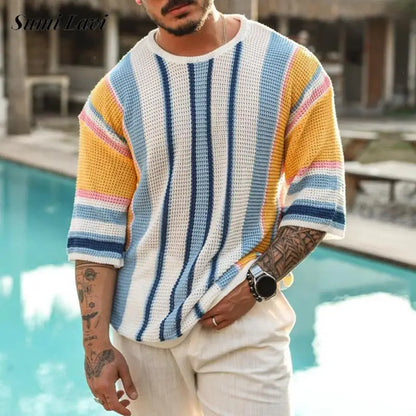 Stylish Striped Knit Pullover