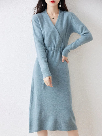 Sienna | Cozy Knit Wrap Dress