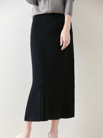 Sophia | Stylish Knitted Midi Skirt