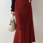 Sophia | Stylish Knitted Midi Skirt