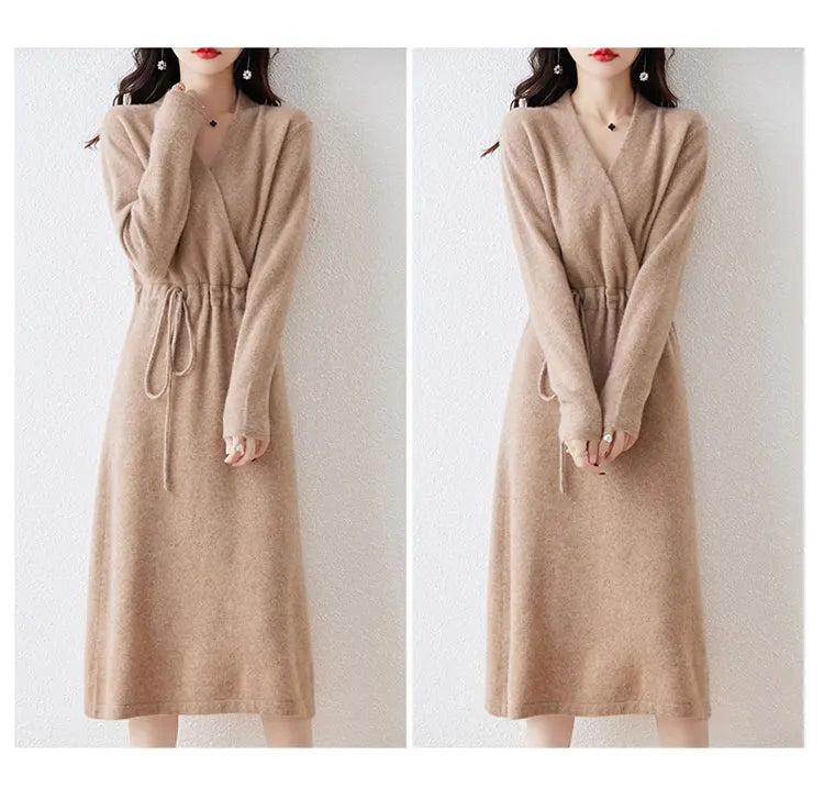 Sienna | Cozy Knit Wrap Dress