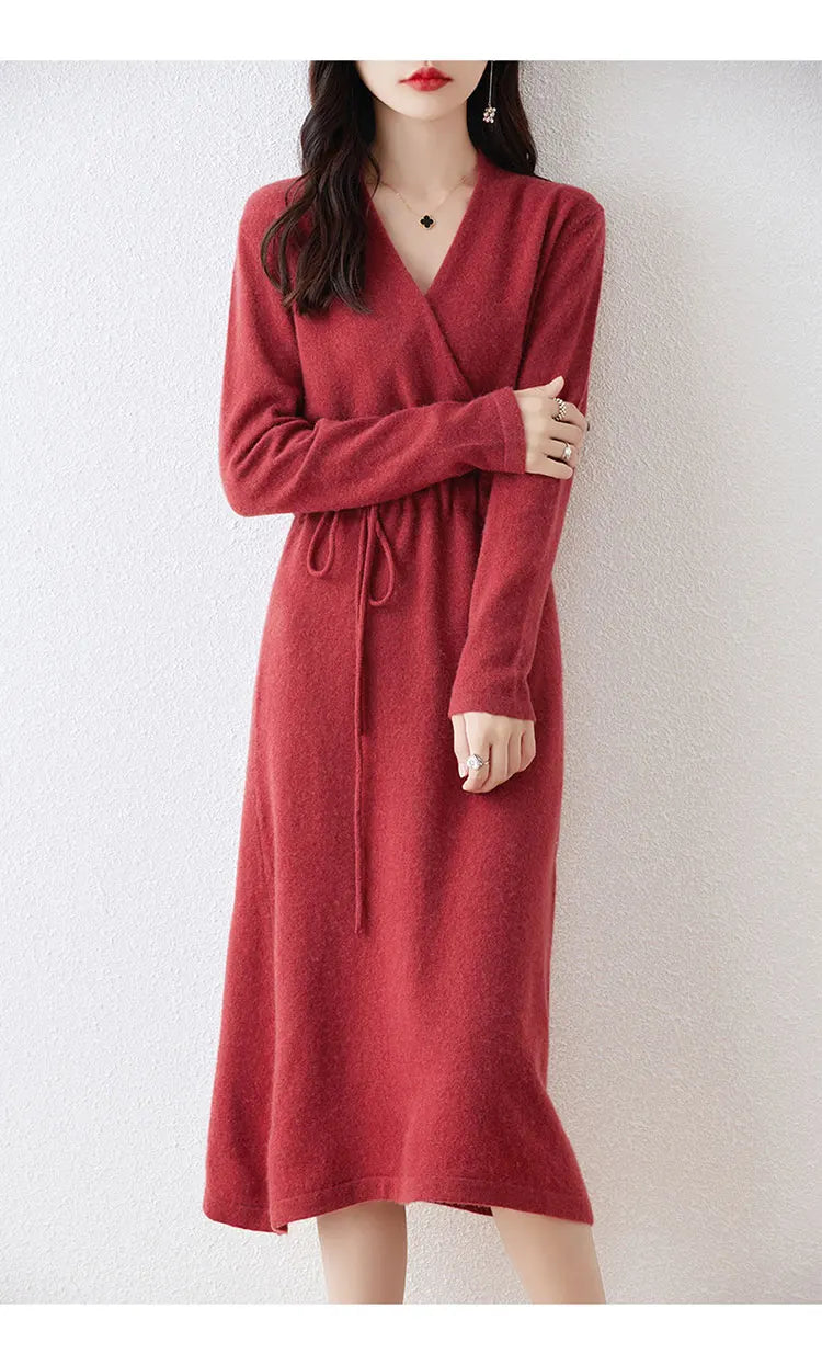 Sienna | Cozy Knit Wrap Dress