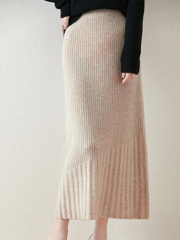 Sophia | Stylish Knitted Midi Skirt