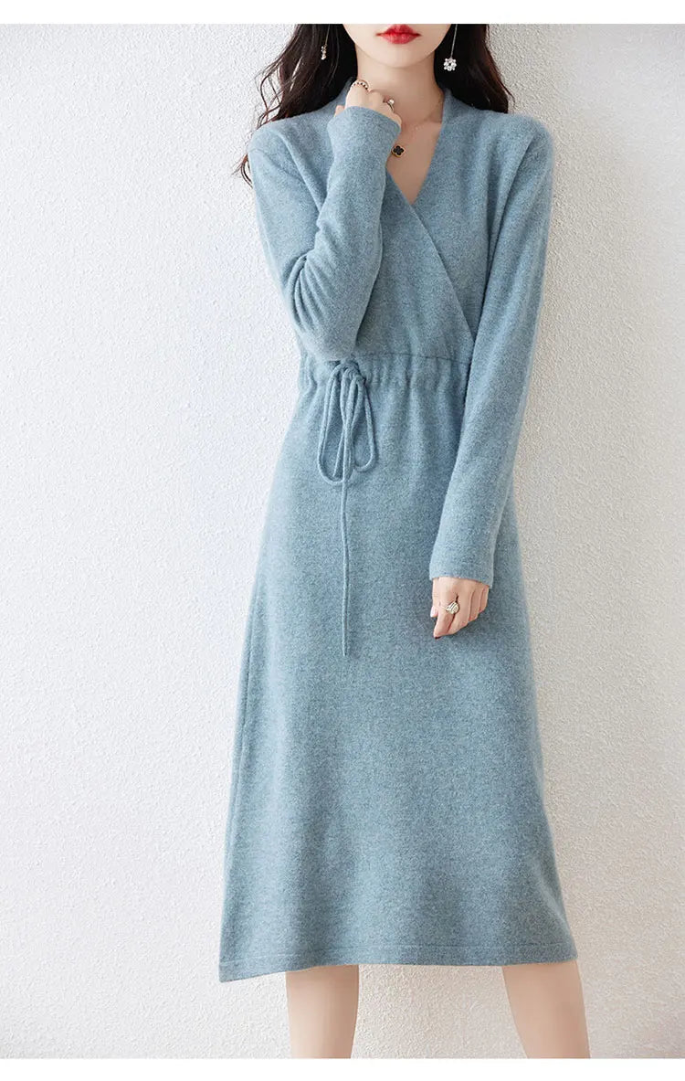 Sienna | Cozy Knit Wrap Dress