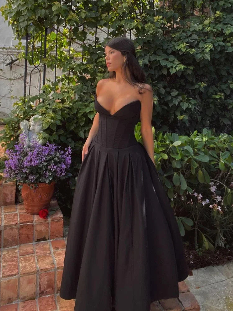 Sophisticated Strapless Evening Gown