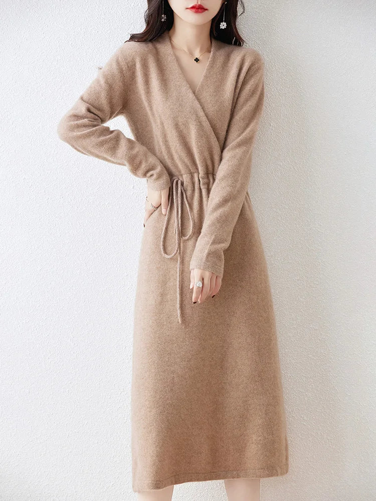 Sienna | Cozy Knit Wrap Dress