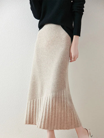 Sophia | Stylish Knitted Midi Skirt