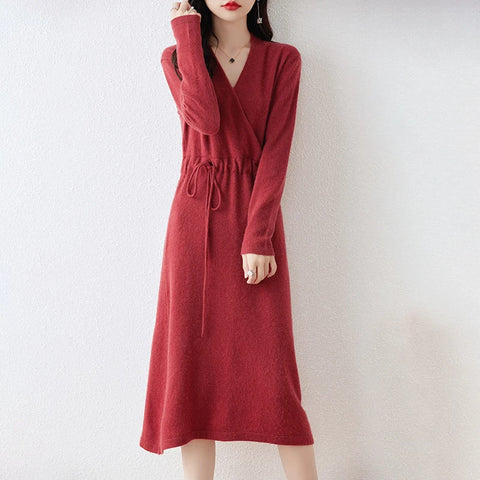 Sienna | Cozy Knit Wrap Dress