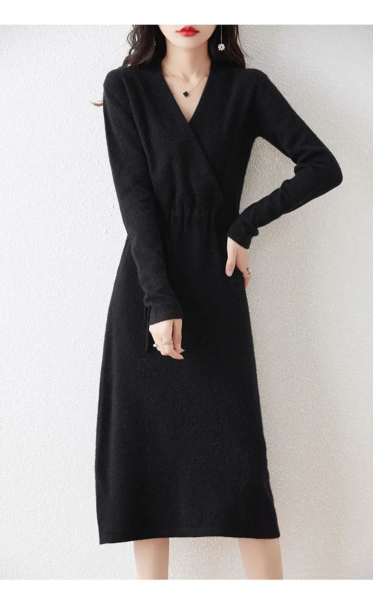 Sienna | Cozy Knit Wrap Dress