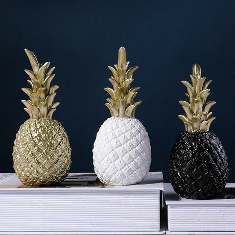 Resin Pineapple Decor Set