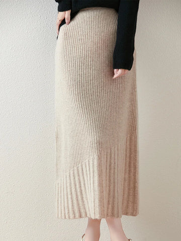 Sophia | Stylish Knitted Midi Skirt