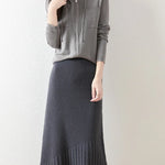 Sophia | Stylish Knitted Midi Skirt