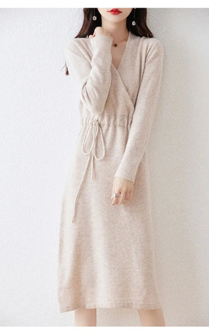 Sienna | Cozy Knit Wrap Dress