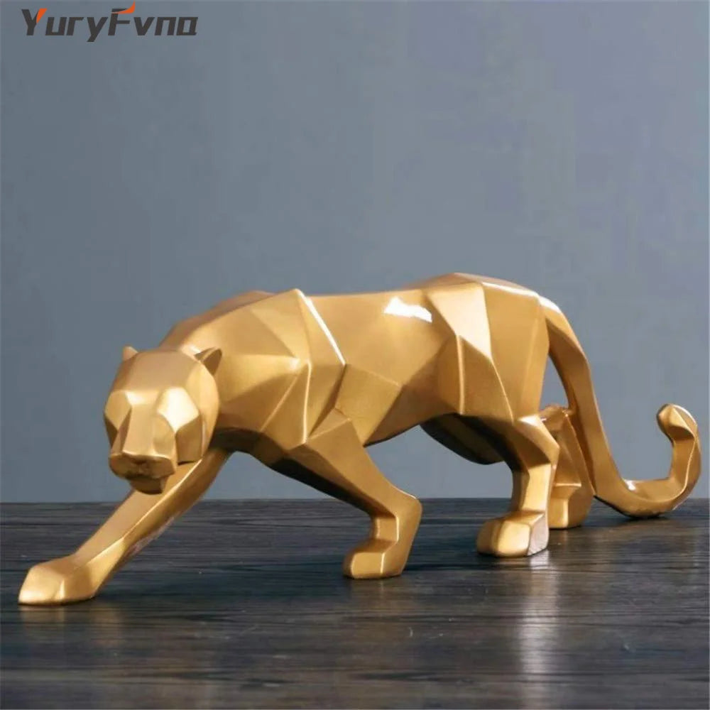 Panthera | Resin Geometric Panther Sculptures