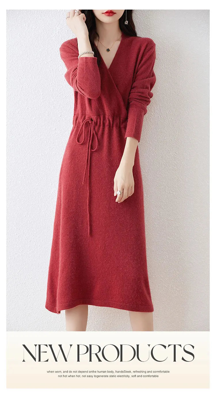 Sienna | Cozy Knit Wrap Dress