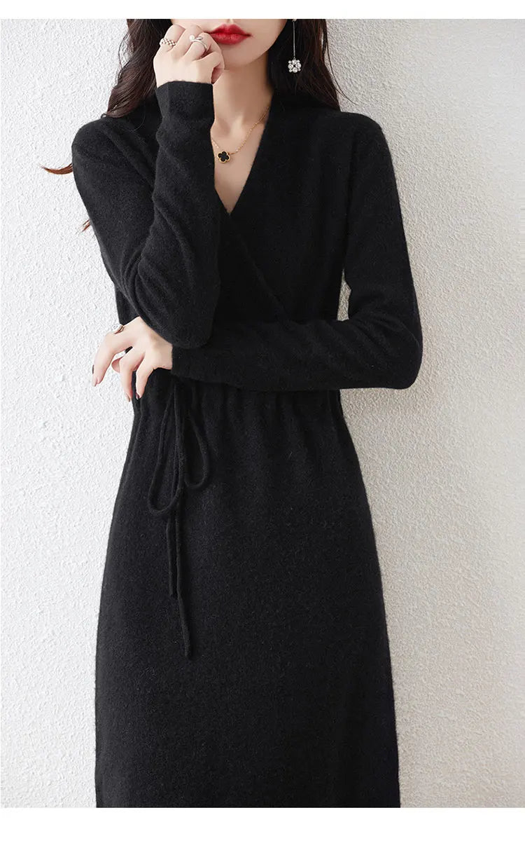 Sienna | Cozy Knit Wrap Dress