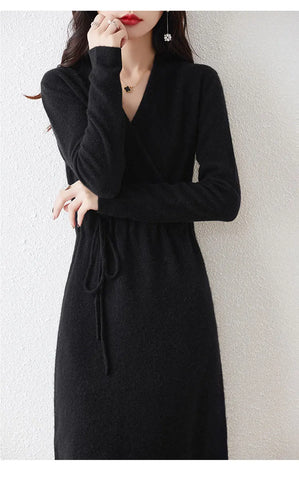 Sienna | Cozy Knit Wrap Dress