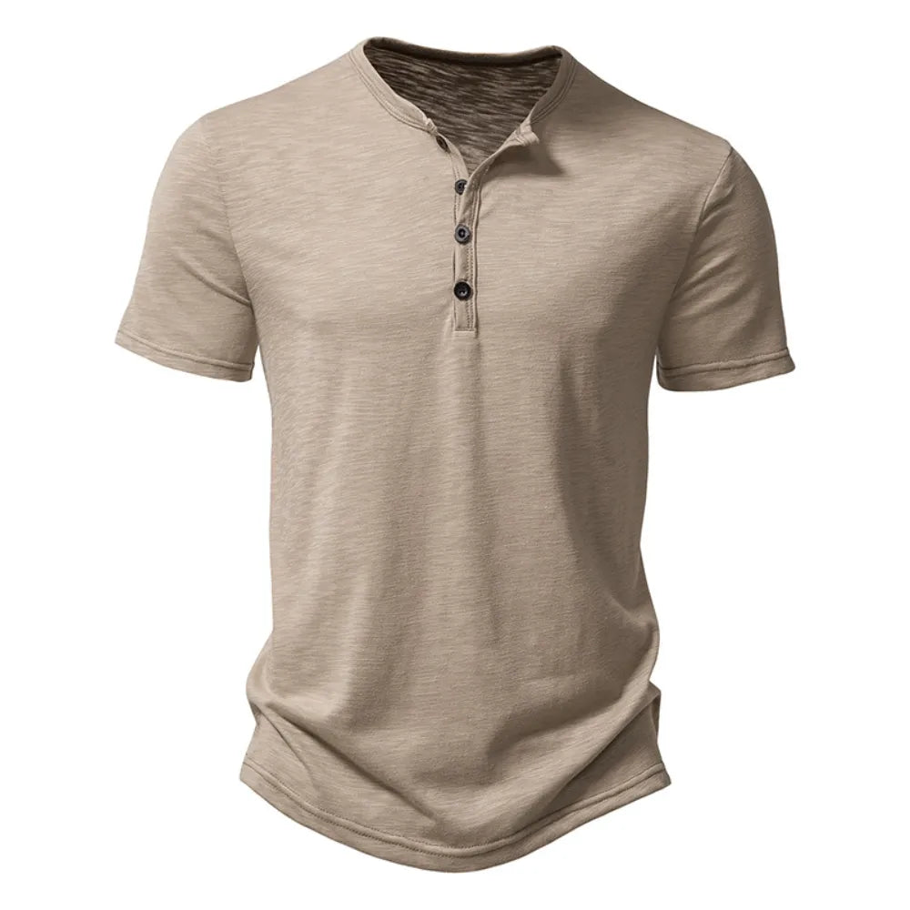 Men's Short Sleeve Henley